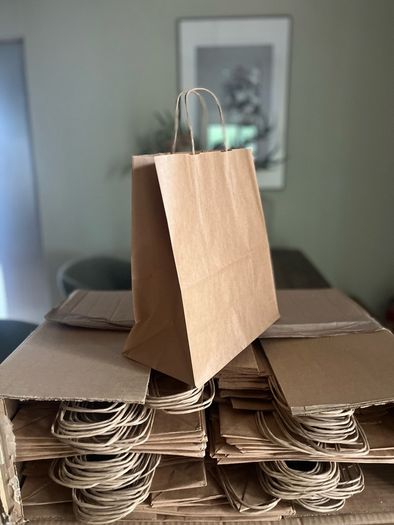 Medium size brown craft bags