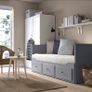Selling HEMNES IKEA day bed in great condition, used once, slides from a couch to a double BED. Mattress included, and comes with 3 storage drawers Image 3