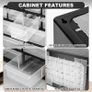 44 Drawer Screw Storage Organiser Cabinet, Wall Mounted Small Parts Storage with Adjustable Dividers, Plastic Tool Drawer Unit for Garage, Workshop & Craft(Black) Image 4