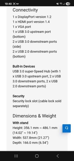 Dell 24' full HD monitor