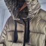 MINT VELVET Gold Tone Puffer Jacket Sz 12 UK - Rrp 220 (New) Image 6