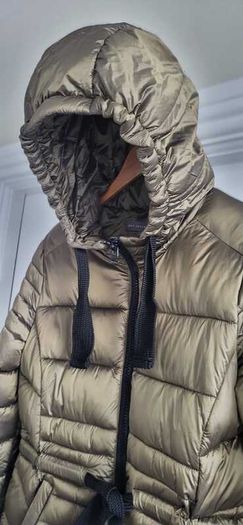 MINT VELVET Gold Tone Puffer Jacket Sz 12 UK - Rrp 220 (New)