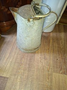 Beautiful Large Old Galvanized Steel Water Carrying or Bath-Filling Can c1930s Postage Available or Collection