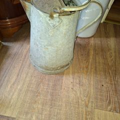 Beautiful Large Old Galvanized Steel Water Carrying or Bath-Filling Can c1930s Postage Available or Collection