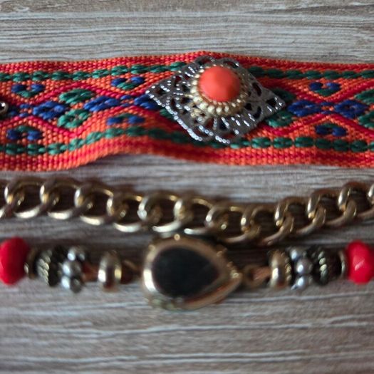 Multi-strand bohemian cuff bracelet