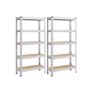 Set of 2 Heavy Duty Garage Storage Shelving Units 650kg Capacity Each Image 2