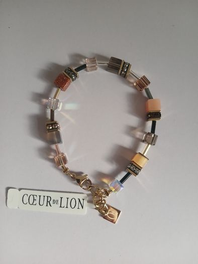 Coeur de Lion GeoCUBE Bracelet Swarovski Crystal Gold Tone 4905/30-1100 BNWT CAN POST