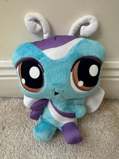 Plush Littlest Pet Shop Wackiest Butterfly 2008 Hasbro approx. 8" Used Please see photos