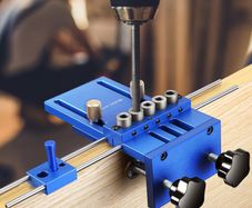 BRAND NEW EU Stock 3-in-1 Dowel Jig 28 Pcs/Set Woodworking Doweling Jig Set 6/8/10mm Drilling Hole Positioners Dowel Drilling Sleeves Tool