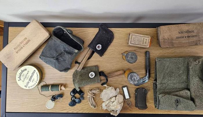 Original Swiss Army Military Issued Maintenance Cleaning Kit from 1950s Collectable Militaria