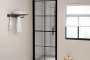 Shower Doors Tempered Glass 81x195 cm Black