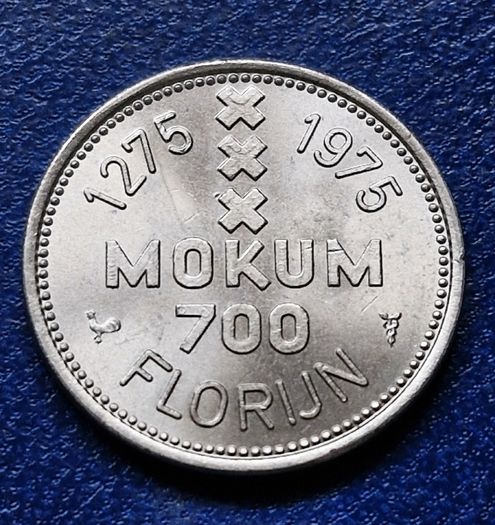 Netherlands 1975 Token "1 Florijn" 700 Years of the City of Amsterdam 1275-1975