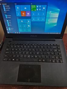 Asus X453MA-WX315B, 14 inch screen, 2GB Ram, 500GB HDD, Intel Celeron CPU N2840,  2.16GHz, Windows 10, Microsoft Edge, Chrome