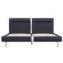 Bed Frame with LED Black Faux Leather 150x200 cm Image 4