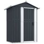 Garden Shed Anthracite 126x97.5x177 cm Galvanised Steel Image 3