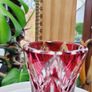 Val Saint Lambert Signed Crystal Vase - Mid-Century Organic Art Glass Image 3