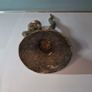 Antique White Metal Dragon Candlestick Image 7
