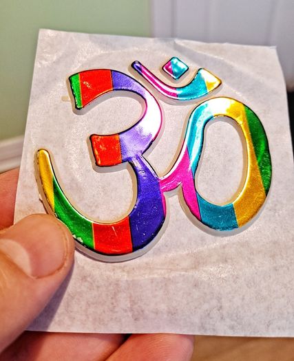 Beautiful OM symbol self adhesive sticker Ohm Aum