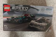 Lego Speed Champions Mercedes-AMG F1 W12E E Performance and Mercedes-AMG Project One 76909