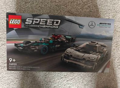 Lego Speed Champions Mercedes-AMG F1 W12E E Performance and Mercedes-AMG Project One 76909
