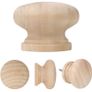 Round Unfinished Wood Knobs with Screws (20 Pack) - 3.4 x 2.5cm / 1.34 x 0.98 Inches - Natural Wooden Birch Door Knob Hardware - Furniture Cabinet, Wardrobe, Cupboard & Drawer Pull Handles (FREE POSTAGE) Image 5