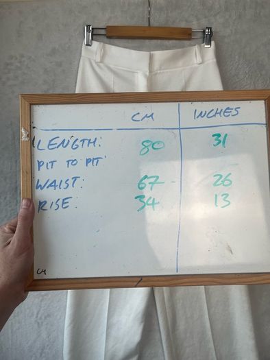 ba&sh Ivory White Wide Leg Tailored Trousers Size 1 S