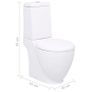 Ceramic Toilet Back Water Flow White Image 8