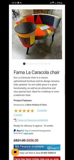 Modern Retro style Fama seat