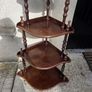 Vintage 5 Tier Wooden Corner Shelf Image 4