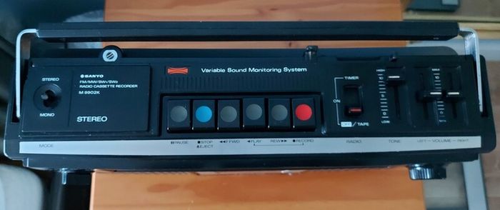 Sanyo M9902K Radio Cassette Recorder, Working and condition good.