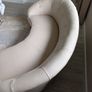 cream leather sofa Image 6