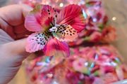pink and green flower faux silk flowers wholesale