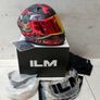 ILM Full Face Motorcycle Helmet with 2 Visors Pinlock-Compatible Clear and Tinted-Street Bike Motocross Casco ECE Model Z501 Image 4
