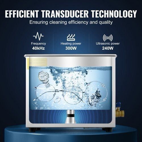 NEW SALE | 10L Ultrasonic Cleaner Machine Stainless Steel Ultrasonic Cleaning Machine Digital Heater Timer Jewelry Cleaning for Commercial Personal Home Use(10L)