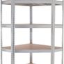 3-Piece Heavy Duty Galvanised Shelving Set with Corner Shelf  2250 kg Total Load Image 5