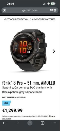 Garmin Fenix 8 PRO 51mm - Sapphire / Titanium