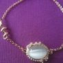 18K Rose Gold Filled simulated Opal & Diamonds Bracelet Image 8