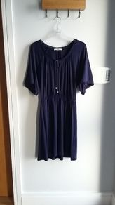 Oasis plain navy dress - XS