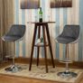 SET OF 2 Bar Stool with Backrest  Height-Adjustable Swivel Stool, Kitchen Stool Image 3
