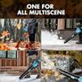 Leaf Blower Cordless, 8000mAh Battery with Fast Charger, Lightweight Electric Garden Blowers with Turbo Boost, 257 km/h & 3 Speed Levels for Lawn Care,Yard,Garage,Leaves,Snow,Dust,and Debris Removal Image 4