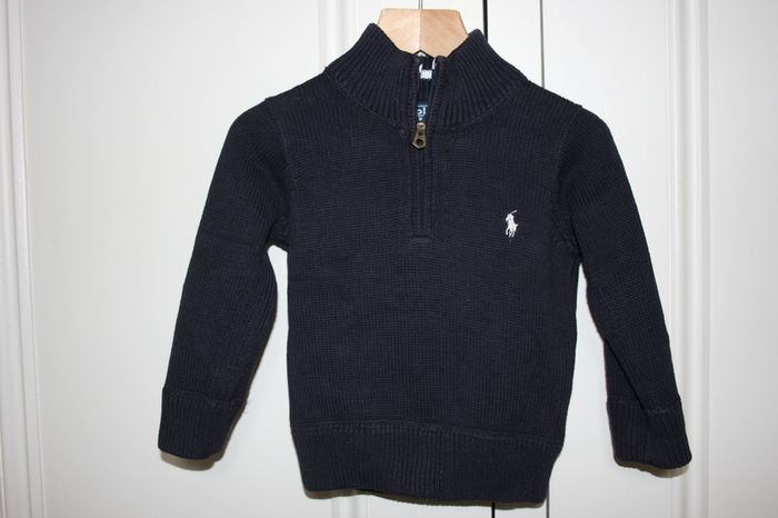 Ralph Lauren Polo Navy Half Zipped Jumper Age 18 Months