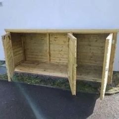 Timber Bike Shed (3m x 1.2m) Flat Packed