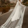 Ronald Joyce Nina Wedding Dress + Custom Cathedral Veil Image 6