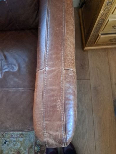 2 x real leather couches