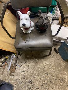 2 Scottish terrier cookie jars one ear missing ear