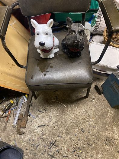 2 Scottish terrier cookie jars one ear missing ear
