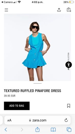 Textured ruffled pinafore dress