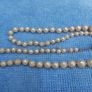 Vintage 60's Long Hand Knotted Faux Cream Pearl? Necklace Sterling Silver 925 Clasp Image 7