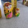 Vintage Russian Ussr Wooden 3 Piece Hand Painted Matryoshka Nesting Dolls Image 4