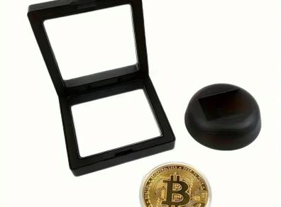 Bitcoin Collectible Coin with Display Stand